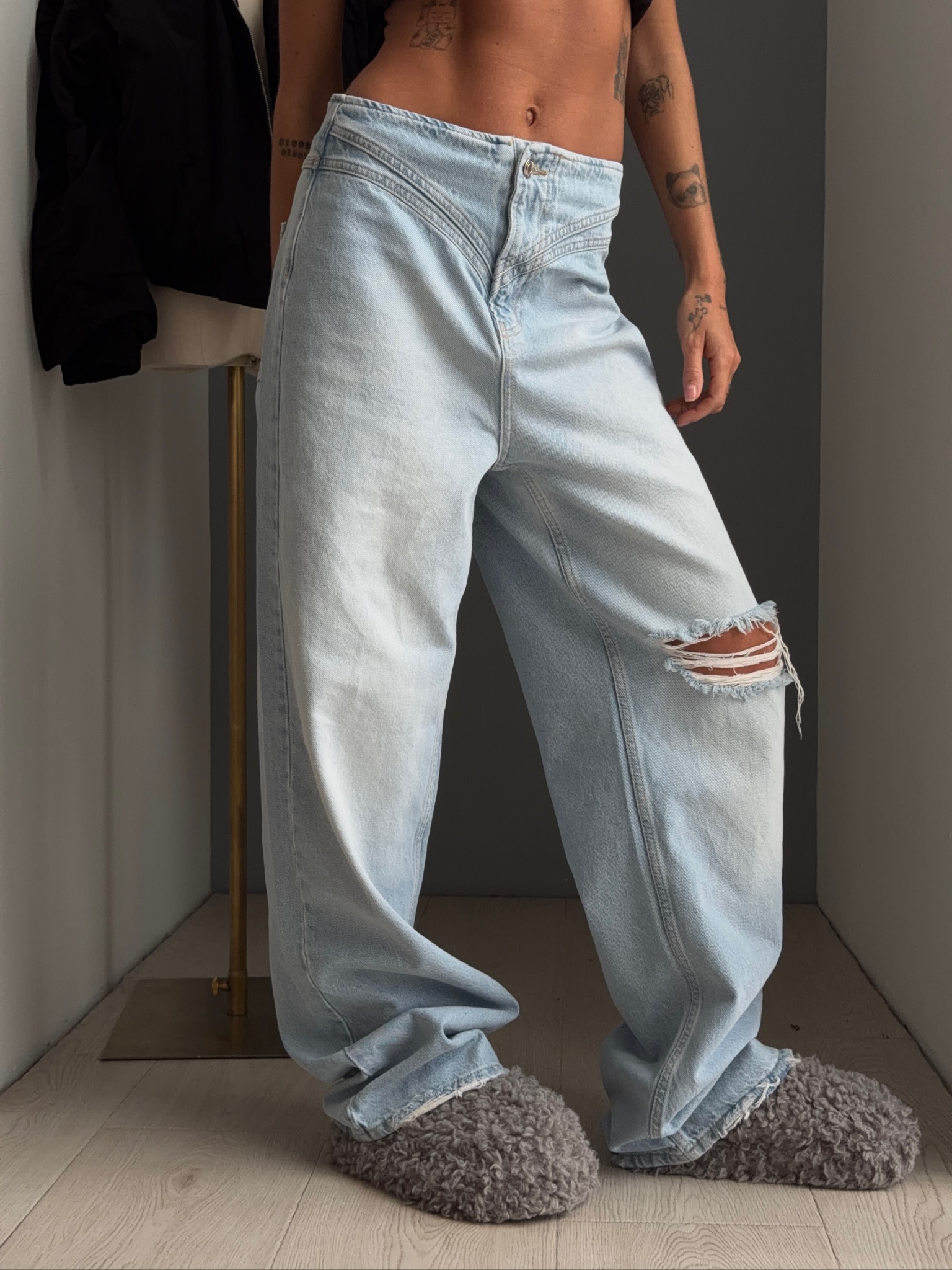 Джинсы корсетные