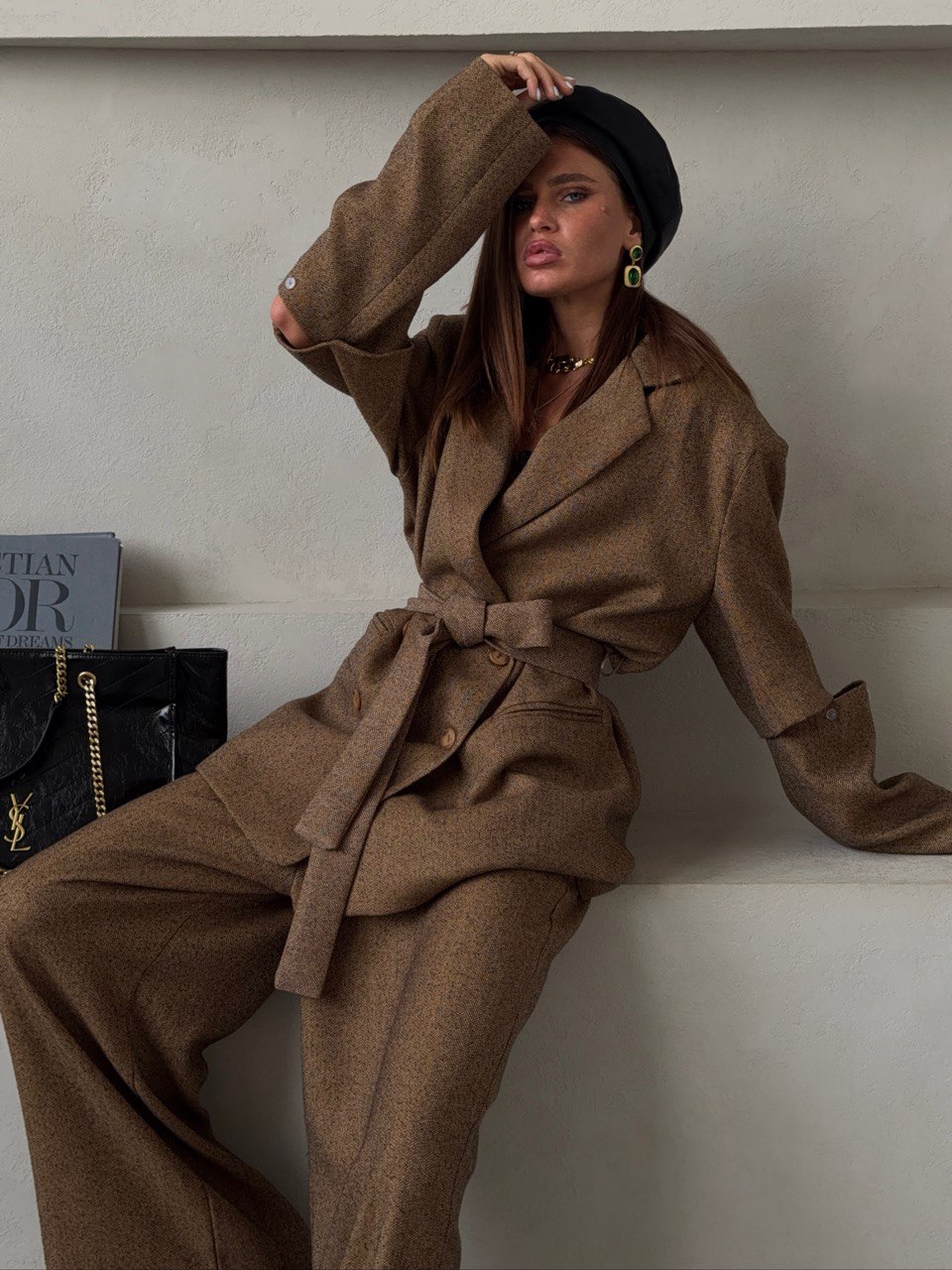 Пиджак с поясом