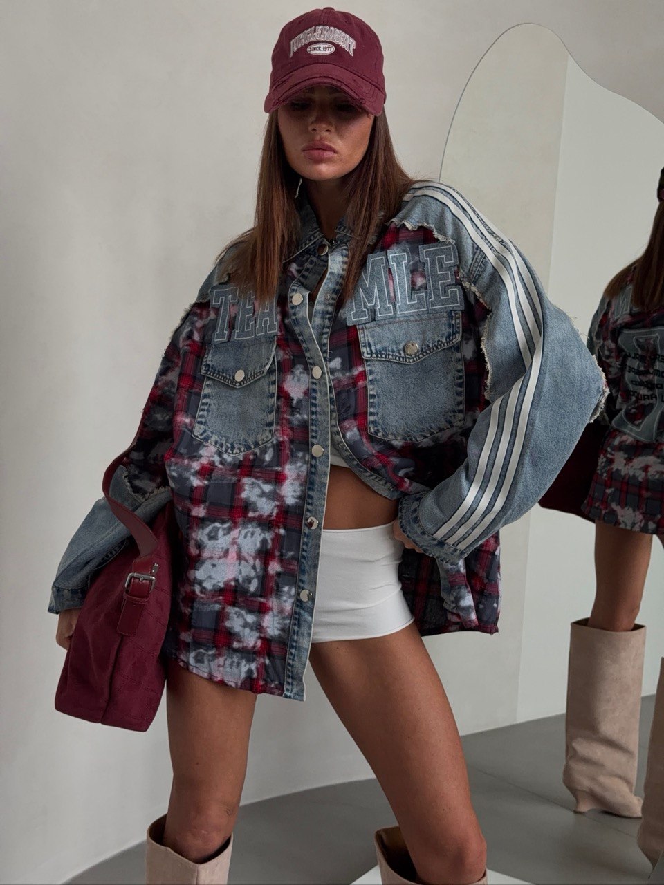 Рубашка из двойной ткани