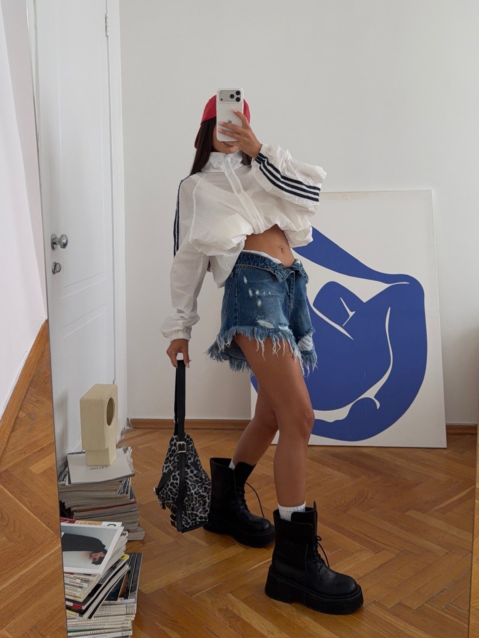 Шорты мини джинсовые