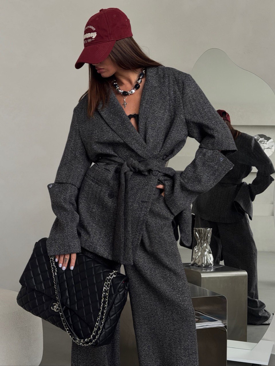 Пиджак с поясом