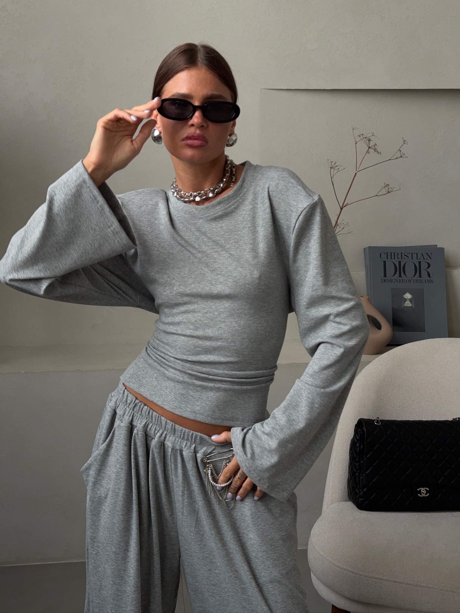 Лонгслив со сборкой