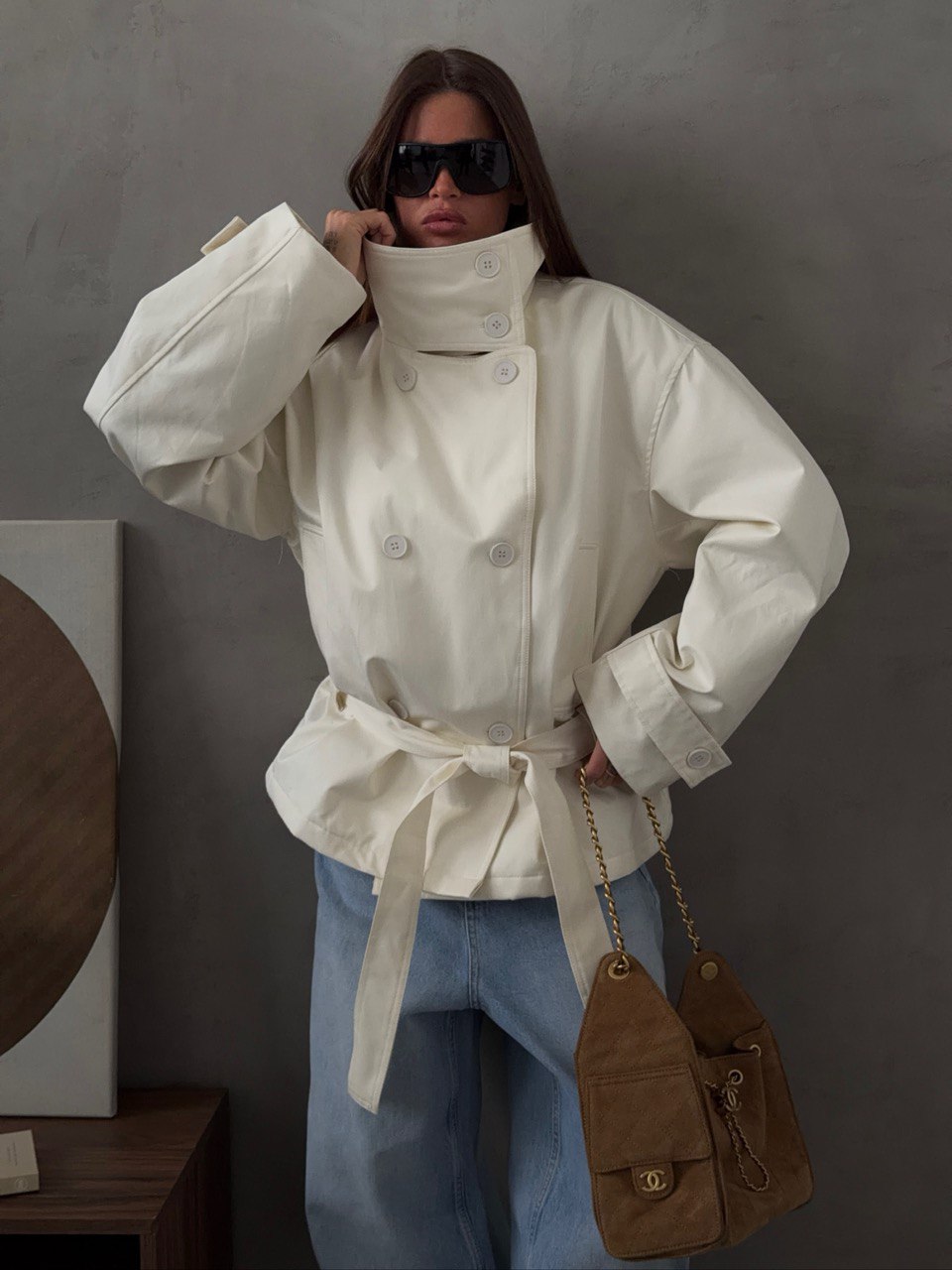 Тренч с поясом