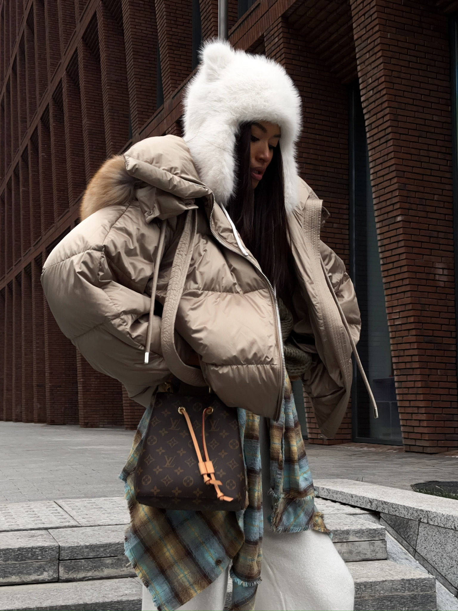 Шапка-ушанка FLUFFI