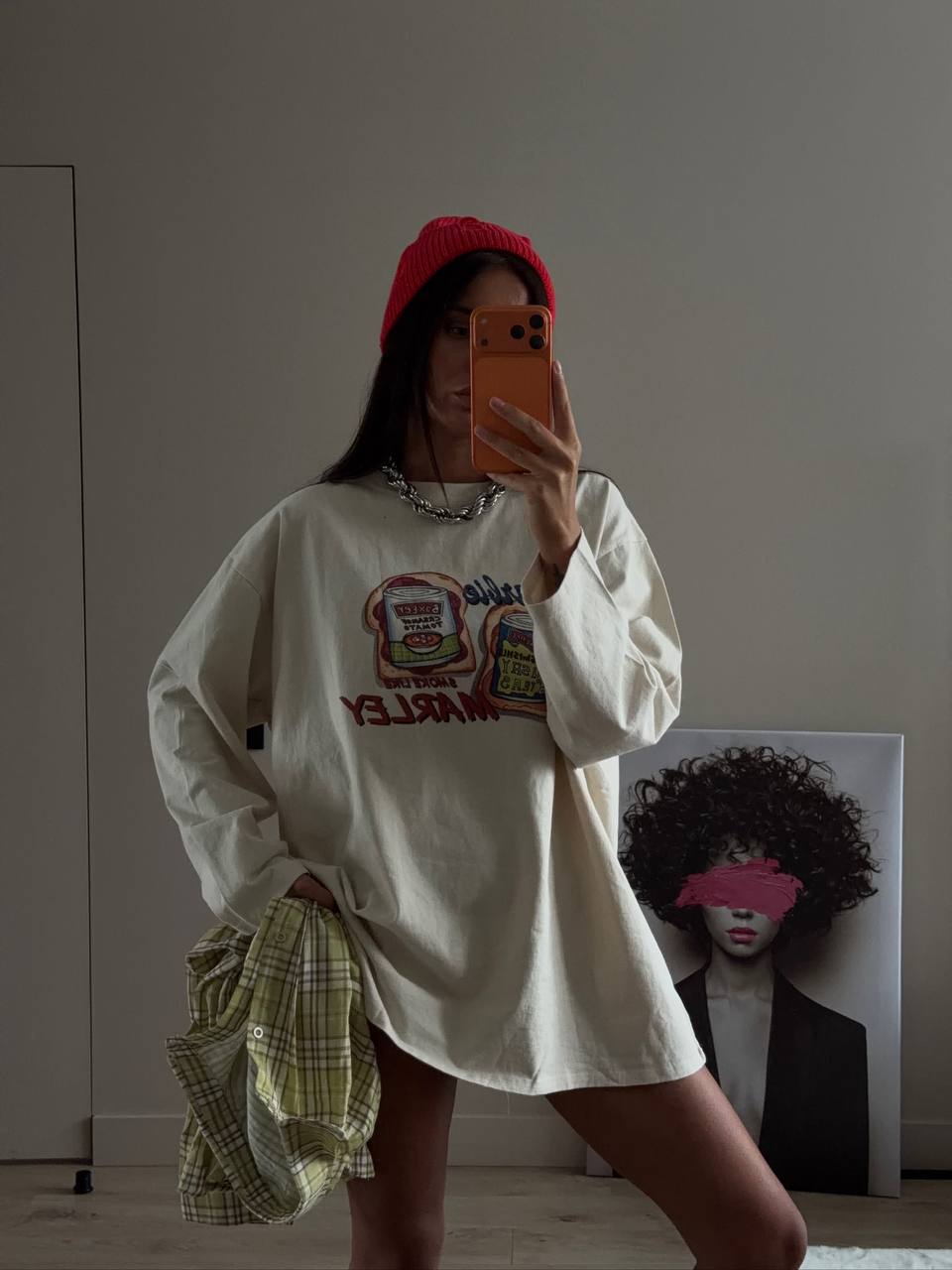 Лонгслив с принтом