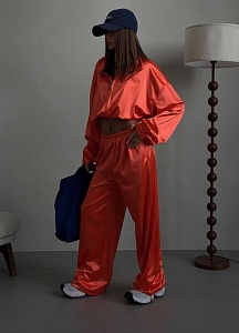 Штаны атласные широкие