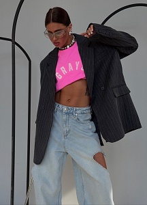 Пиджак оверсайз в полоску