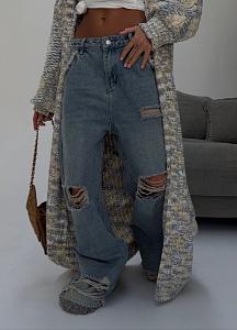 Джинсы рваные