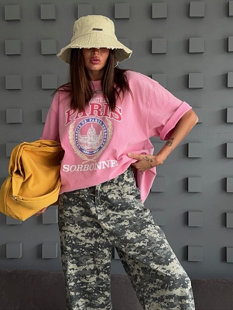 Женская оверсайз футболка с принтом с принтом купить в шоуруме POPNSHOP