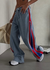 Джинсы с вставками